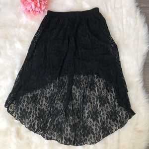 Forever 21 lace hi-low skirt
